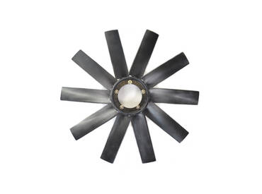 Fan 10 blades synthetic 170 mm black